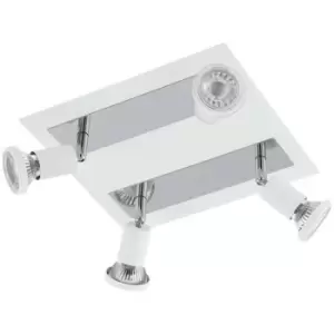 Image of Eglo Sarria - 4 Light Spotlight Chrome, White, GU10
