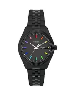 Image of Timex Women'S Legacy Rainbow 36Mm Black Stainless Steel Bracelet Watch
