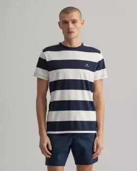 Image of GANT Mens Barstripe T-Shirt - Eggshell - M