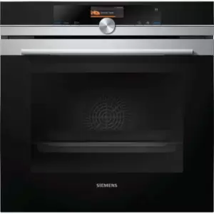 Image of Siemens IQ-700 HR676GBS6B WiFi Connected Built In Electric Single Oven with added Steam Function - Stainless Steel - A+ Rated