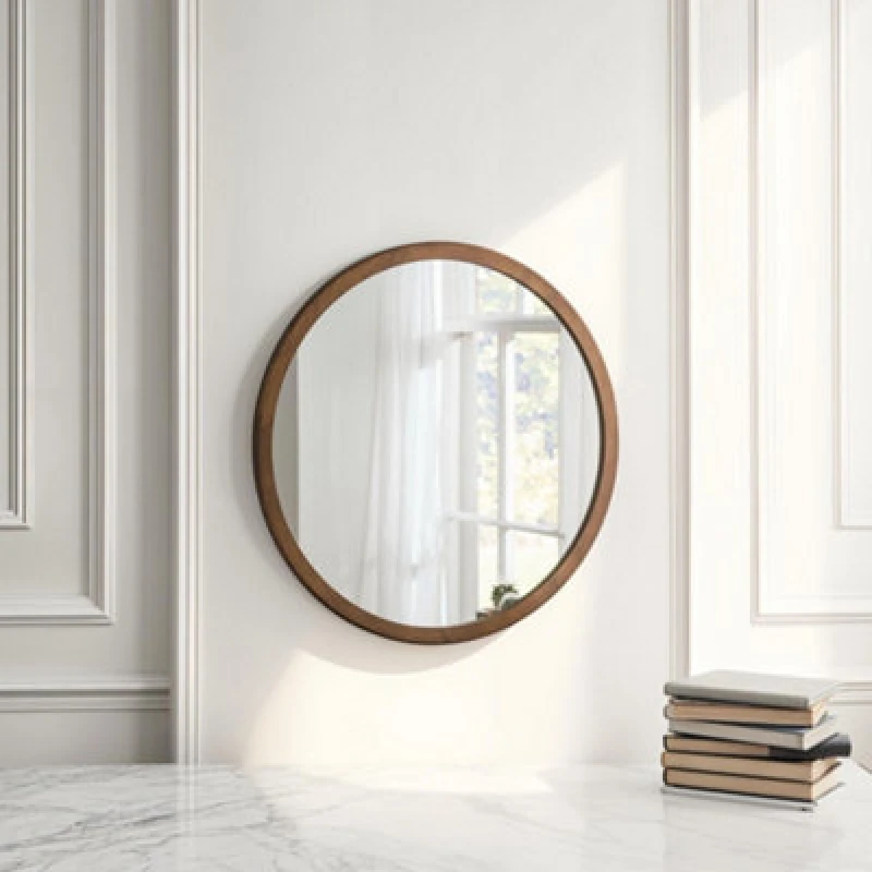 Image of Yearn Mirrors Yearn Mirrors Round Wall Mirror Bronze 80cm Bronze One Size Unisex 0756406341956