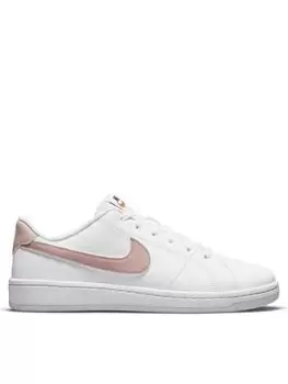 Image of Nike Court Royale 2 Trainers - White/Pink, Size 4, Women