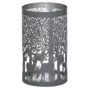 Image of Large Silver And Grey Glowray Stag In Forest Lantern