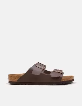 Image of Birkenstock Arizona Leather Sandals (Regular) - Dark Brown