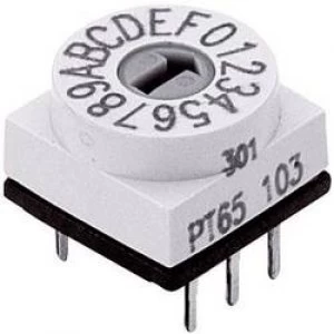 Image of Hartmann P65 101 Rotary Code Switch PT65 With DIP Pattern Setting slotstraight 0.15 A