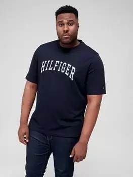 Image of Tommy Hilfiger Big & Tall Hilfiger Arch Casual T-Shirt - Desert Sky, Desert Sky, Size 4XL, Men