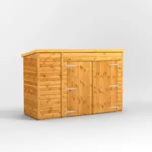Image of Power Sheds - 8x3 Power Pent Bike Shed - Brown