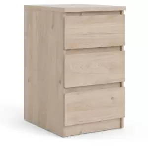 Image of Naia Bedside 3 Drawers in Jackson Hickory Oak - Oak