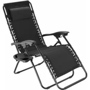 Image of Garden chair Matteo - garden lounge chair, outdoor chair, patio chair - Black - black