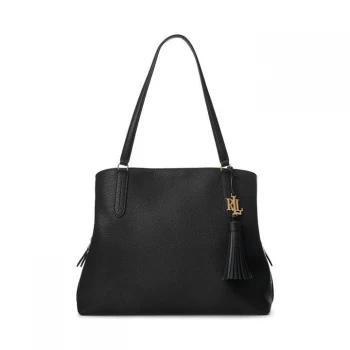 Image of Lauren by Ralph Lauren Lauren Ralph Lauren Quinn 34 Large Shoulder Bag - Black 001