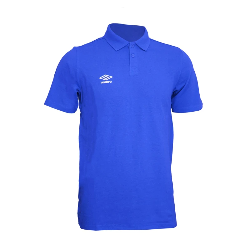 Image of Umbro Umbro Men Essential Polo Shirt in Mid Blue Size: Small Mid Blue S Male 5063107689658