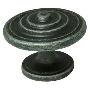 Image of Cooke Lewis Hammered Pewter effect Round Cabinet knob Pack of 1