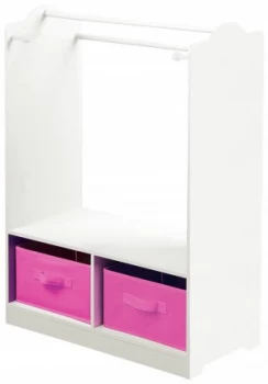 Image of Liberty House Toys White Wooden Dress Up with Storage Bins