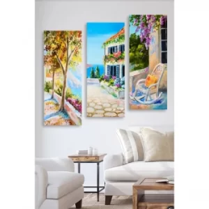 Image of MDF0030 Multicolor Decorative MDF Painting (3 Pieces)