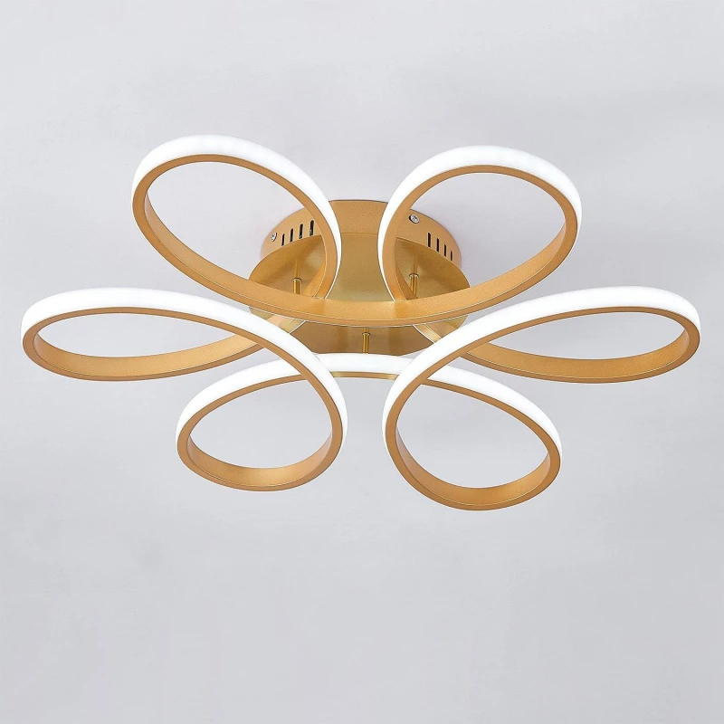 Image of Kabinet UK Modern Acrylic Petal LED Semi Ceiling Light Ceiling Lights One size Gold 42399510000