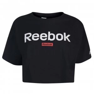 Image of Reebok Linear Crop Top Ladies - Black