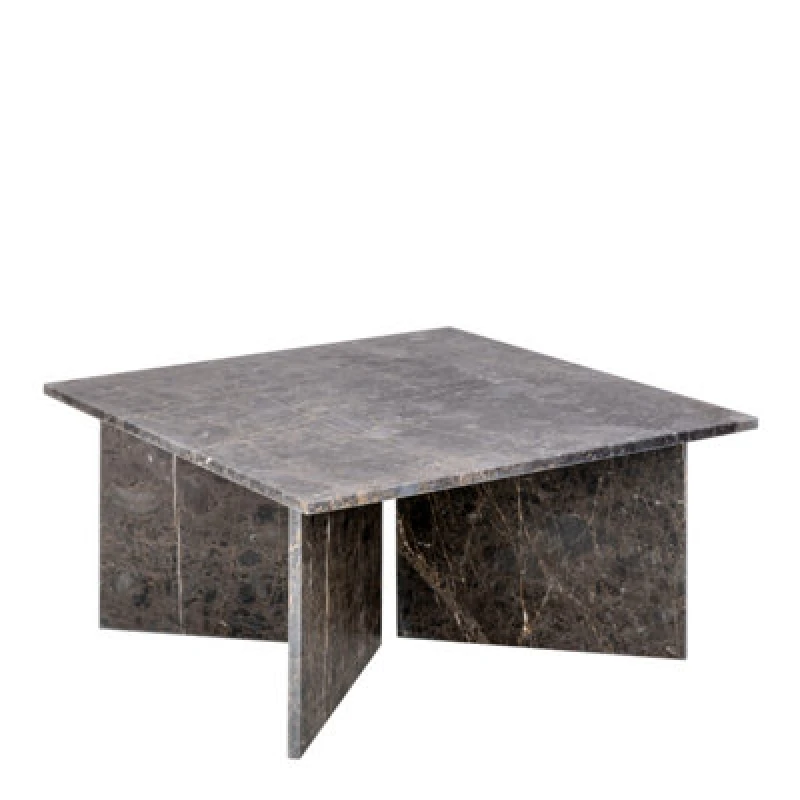 Image of Furniture To Go Vega Square Coffee Table With Marron Marble Top 90Cm