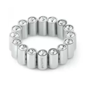 Image of Ladies Swatch Bijoux Stainless Steel Lustro Ring Size R 1/2