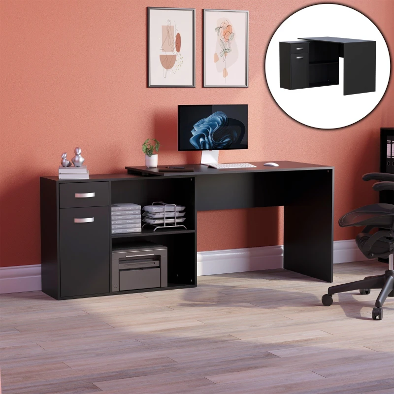 Image of Lassic Vida Designs Longton Adjustable Computer Desk Black unisex One Size