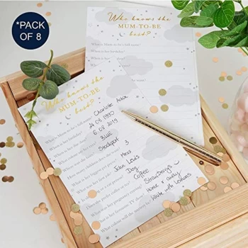 Image of Bambino Baby Shower - Pack of 8 Who Knows Mum Cards