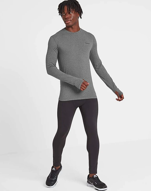 Image of TOG24 TOG24 Men 'Snowdon' Thermal Base Layer Crew Neck in Grey Size: Medium Grey M Male 5059011042139