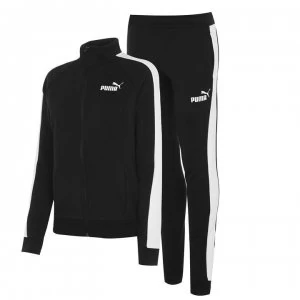Image of Puma Fleece Tracksuit Womens - Black/White