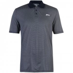Image of Slazenger Micro Stripe Golf Polo Shirt Mens - Navy