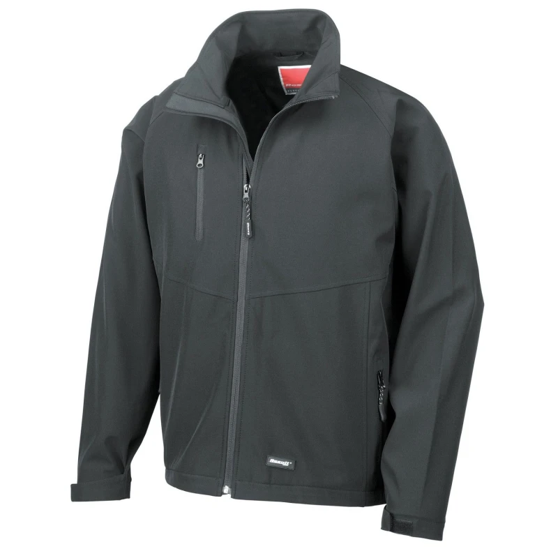 Image of Result Result Men Soft Shell Jacket in Black Size: X-Small Black XS Male 5063527610072