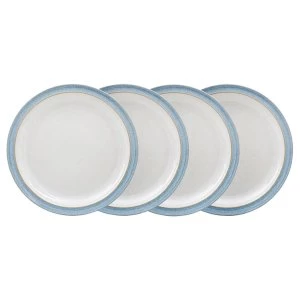 Image of Denby Elements Blue 4 Piece Dinner Plate Set