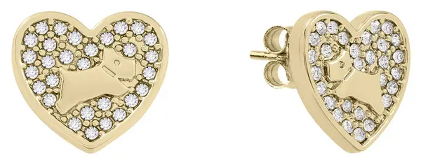 Image of Radley RYJ1446S 18ct Gold Plated PavA Stone Heart Jewellery