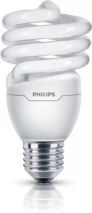 Image of Philips Tornado Compact Fluorescent Spiral Light Bulb - Screw 15W