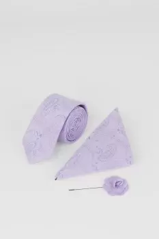 Image of Lilac Paisley Tie Wedding Set