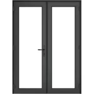 Image of Crystal uPVC French Door Left Hand Master 1490mm x 2090mm Clear Double Glazed Grey/White