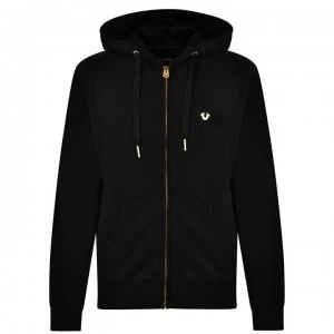 Image of True Religion Logo Hoodie - Black/Gold SMU