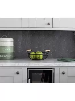 Image of D-C-Fix Dark Hexagon 3D Waterproof Splashback Wallpaper - 67.5Cm X 4M