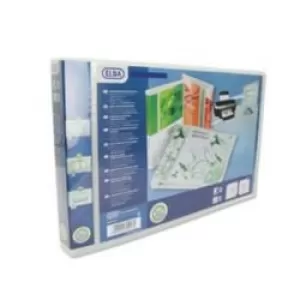 Image of Elba Panorama A3 Presentation Ring Binder 30mm Capacity 4 D Ring White Pack of 2