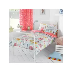 Image of Little Big Cloud Vintage Circus Printed Reversible Duvet Cover, Multi, Junior