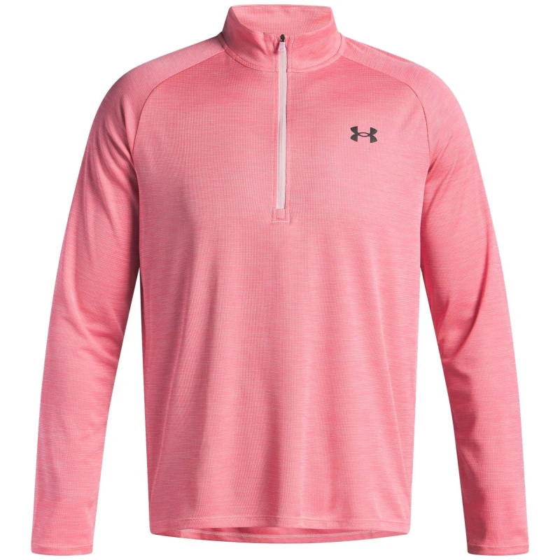 Image of Under Armour Tech Zip Long Sleeve Mens Prime Pink male S