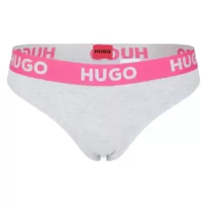 Image of Hugo Stretch Cotton Thong - Grey