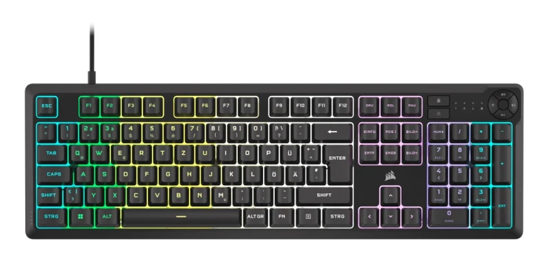 Image of Corsair K55 CORE RGB keyboard Gaming USB QWERTY Nordic Black