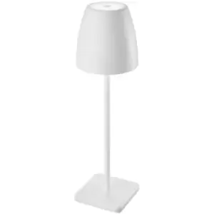 Image of Digby 38cm Outdoor Portable Lamp Sandy White Aluminium LED 2W 207Lm 3000K IP54 dc Switched usb Wire - Merano