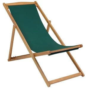 Image of Charles Bentley Foldable Deck Chair - Green