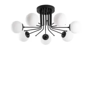 Image of Model 12 Deco 7-light Ceiling Lamp Black