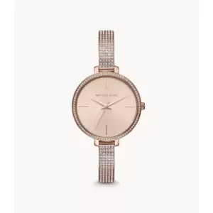 Image of Michael Kors Womens Jaryn Rose Gold-Tone Watch - Rose Gold