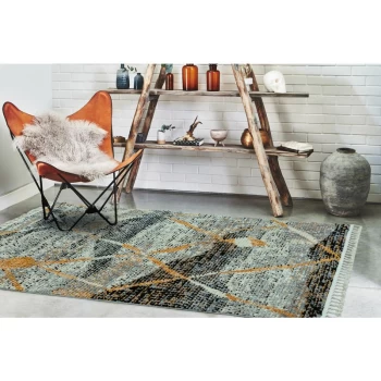 Image of Cyrus CY04 Omar 120cm x 170cm Rectangle - Grey and Multicoloured