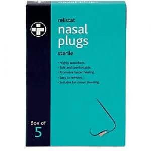 Image of Reliance Medical Nasal Plugs Relistat Pack of 5