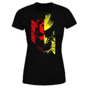 Image of Ant-Man And The Wasp Split Face Womens T-Shirt - Black - S