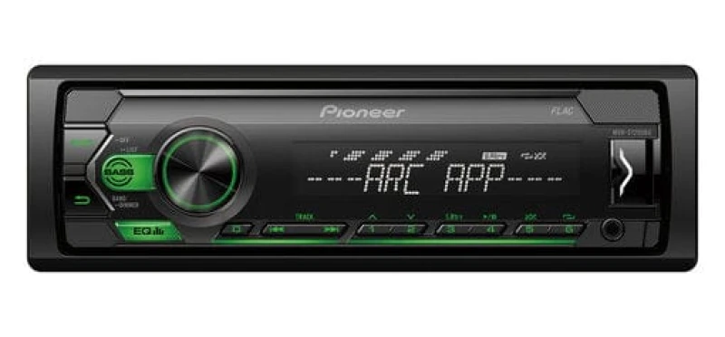 Image of Pioneer MVH-S120UBG Mechless Car Stereo RDS tuner with USB and AUX in Green Illumination