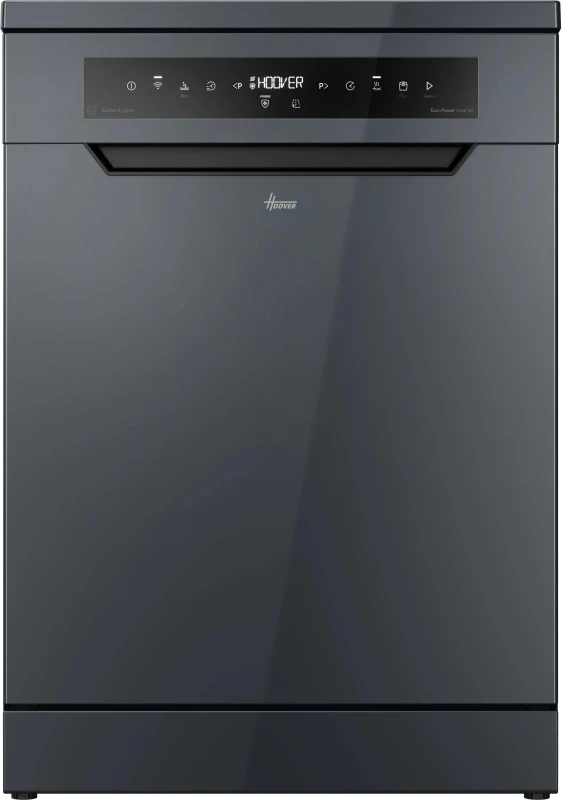 Image of Hoover H-DISH 700 HF 4A4S3PSA-80 WiFi Connected Full Size Dishwasher - Anthracite - A Rated