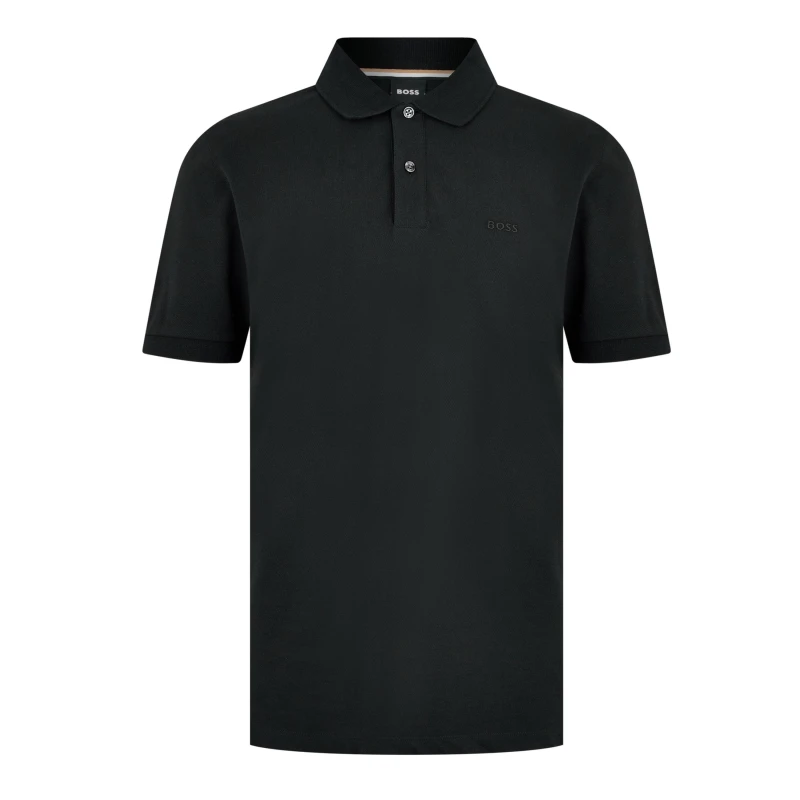 Image of Boss Mens HBB Pallas Polo Iconic Logo Embroidered Shirt Black 001 male Medium
